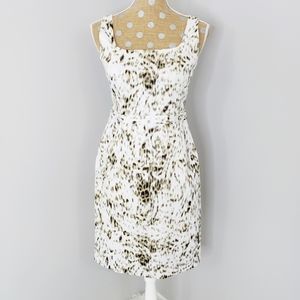 Tahari Animal print belted career dress ta…